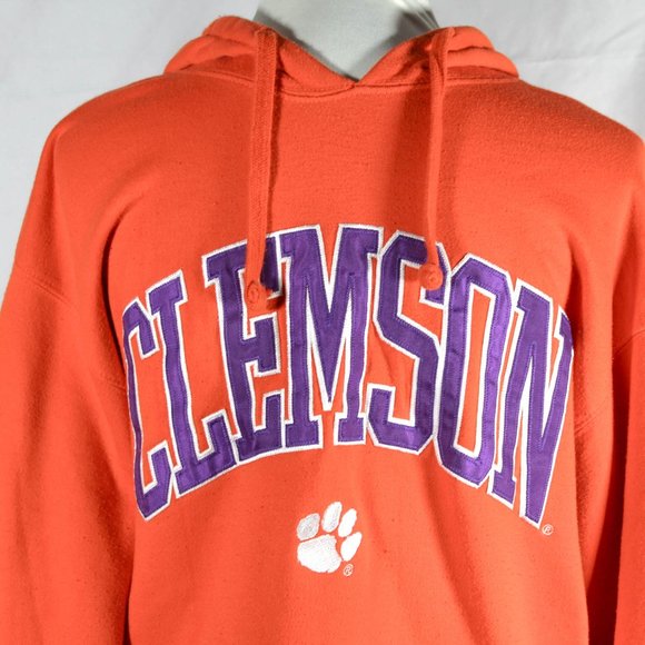 Clemson Tigers Football Team Hoodie Mens Size Medium Orange Sweater - Picture 2 of 6